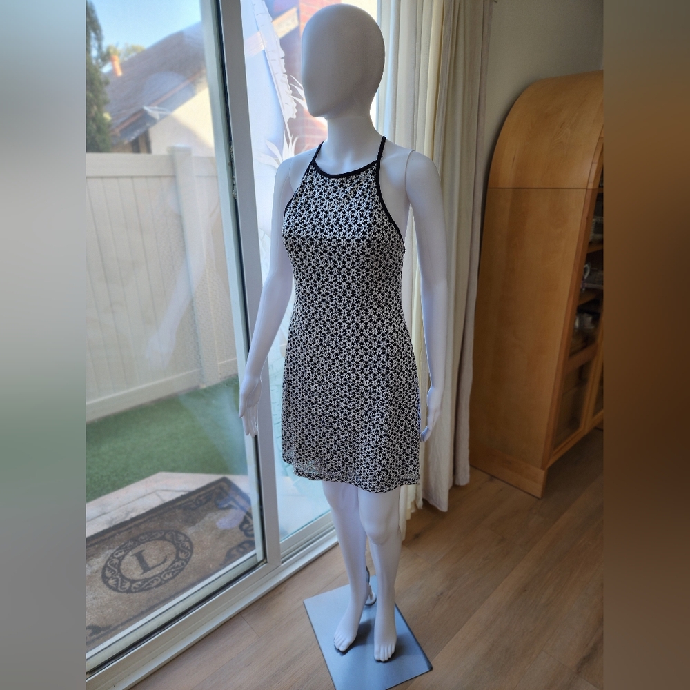 Black and White Patterned Dress